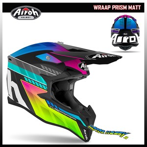 CASCO CROSS BAMBINO AIROH WRAAP YOUTH PRISM MATT 2021 TAGLIA XXS | eBay