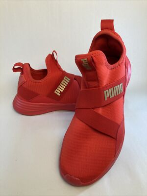 New Puma Radiate Athletic Women's Sneakers Red Gold 194089-04 Size 7.5