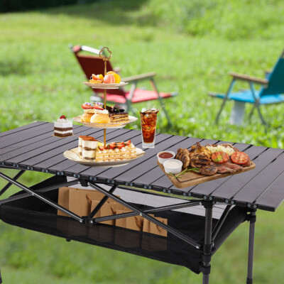 Outdoor Portable Folding Aluminum Camping Table with Bag Fits Picnic BBQ Desk US