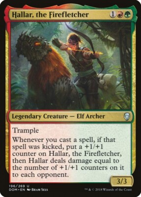 MTG Magic DOM Dominaria - 1x EN EX 196 U Hallar, the Firefletcher