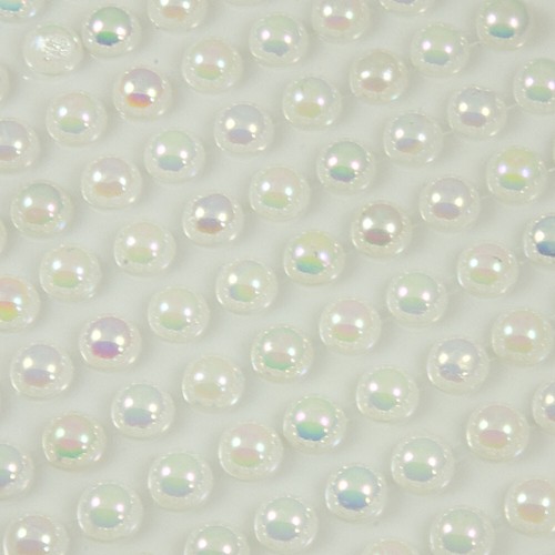 120 x 8mm Self Adhesive half PEARLS flat back Rhinestone Gem Sticker Metallic - Picture 4 of 7