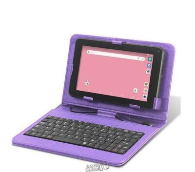 Craig-10.1'' Android Tablet Bundle AC/USB  adapter Keyboard Case Headhones Purple