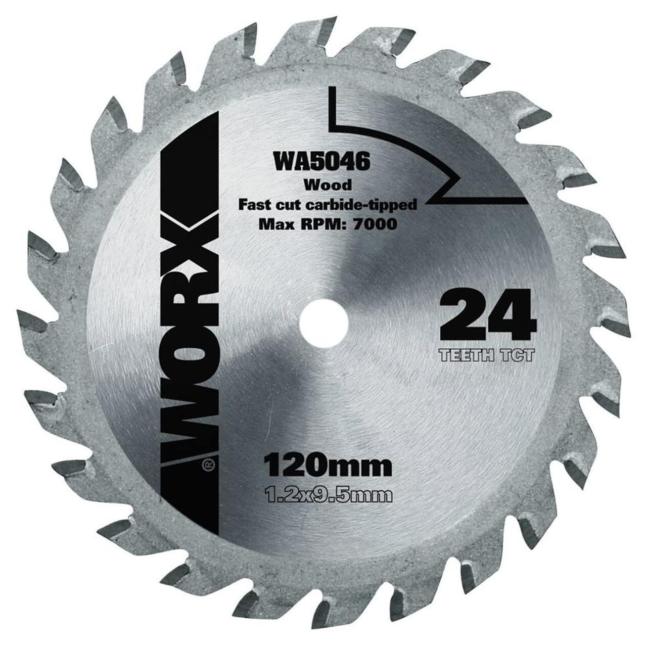 Worx 120mm x 9.5mm 24T WORXSAW TCT Circular Saw Blade