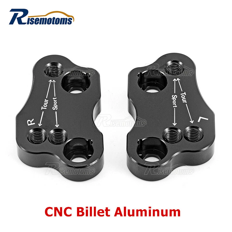 Adaptadores de reubicación elevador de manillar de 2" Billet para Honda Goldwing GL1800 18-25 Billet Foto 3 de 4