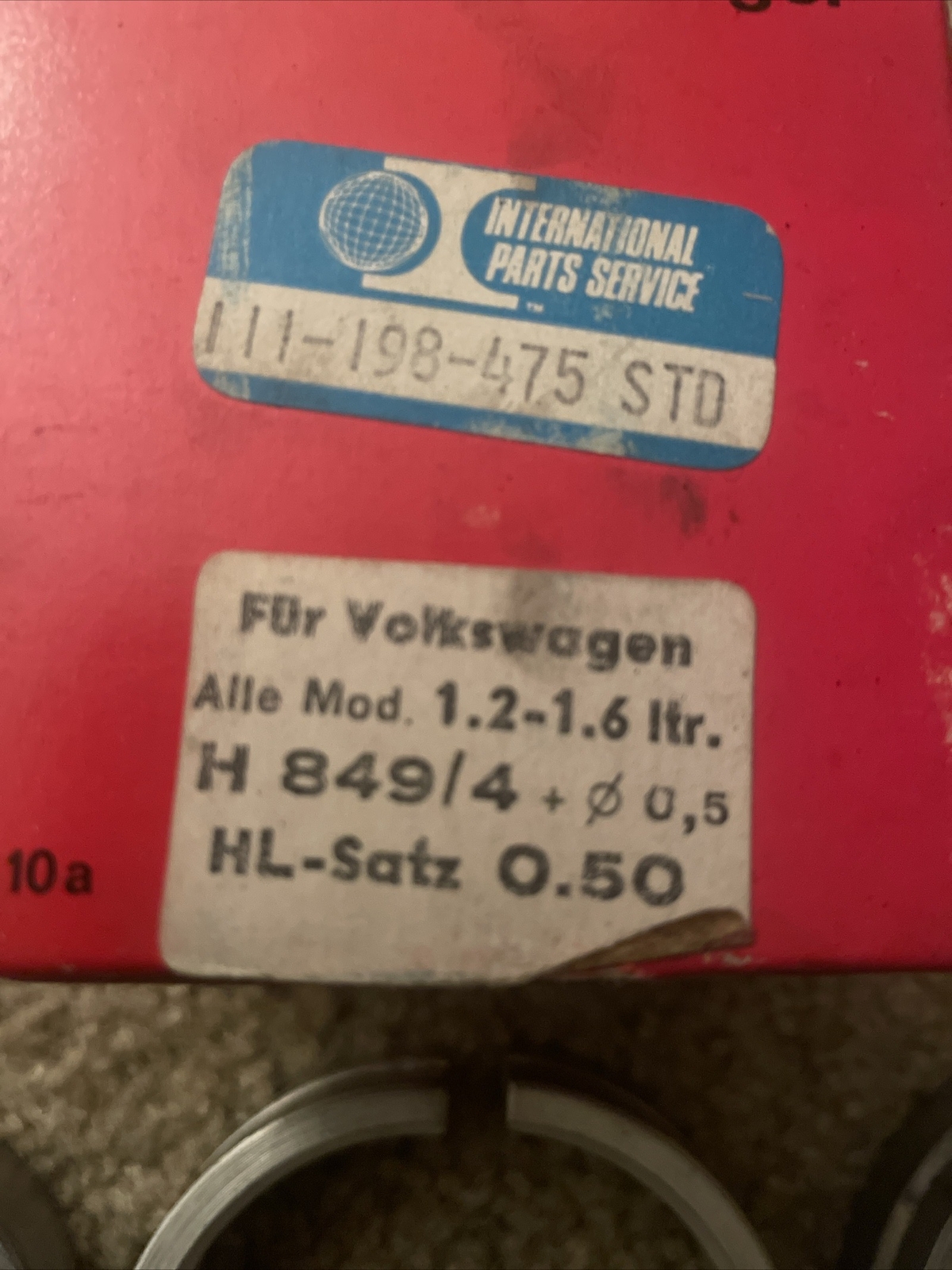 New VW Type 1 Main Bearing Set German Glyco .50 Std NOS eBay