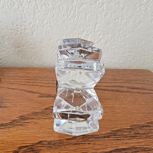 Vintage Lenox Crystal Snowflake Desk Clock - Picture 3 of 6