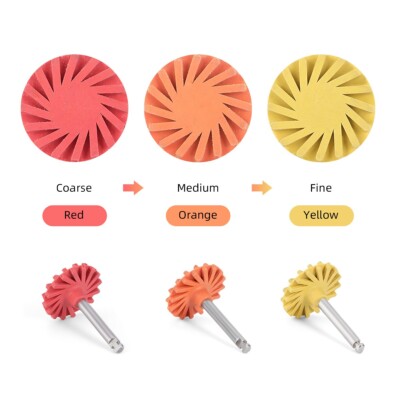6pcs Dental Composite Ceramic Polishing Wheel Discs Kit RA 2.35mm Burs AZDENT