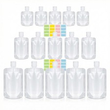 17 Pack Travel Pouches for Toiletries   TSA Compliant Leak Proof Refillable...