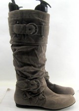 Gray Slouch Round Toe Knee Boot WOMEN Size  10