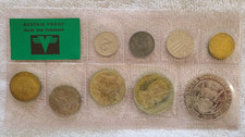 1972 Austria 9 coin proof set with 3 silver coins - 50, 25, and 10 schilling