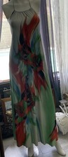Good Time Long Maxi Dress Women's S Backless Halter Neck Sleeveless Self tie