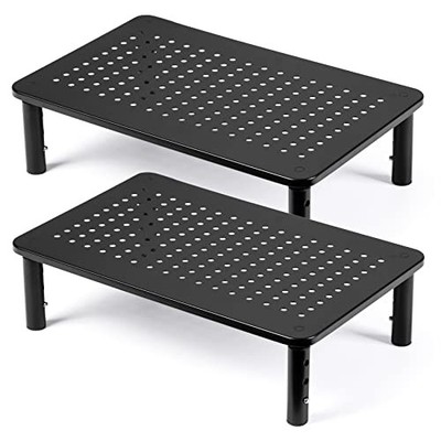  2 Pack Desktop Riser, 3 Height Adjustable Monitor stands for 2 Monitors, PC, 