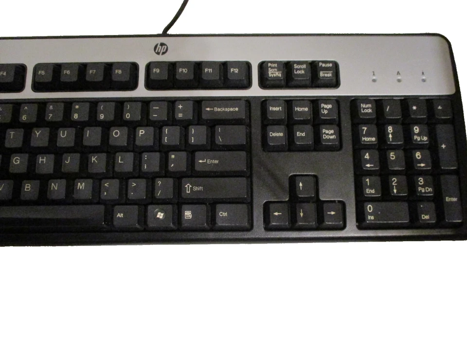 Clavier filaire USB HP KU-0316 noir/argent - touches silencieuses pleine... - Photo 3/4
