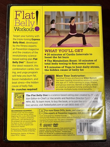 Flat Belly Workout Express Belly Blast DVD Prevention Rodale w/Ellen Barrett - Imagen 3 de 3