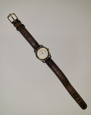 BULOVA Quartz T7 WRIST WATCH 10 Yr Service Award from Dell Computer Leather Band