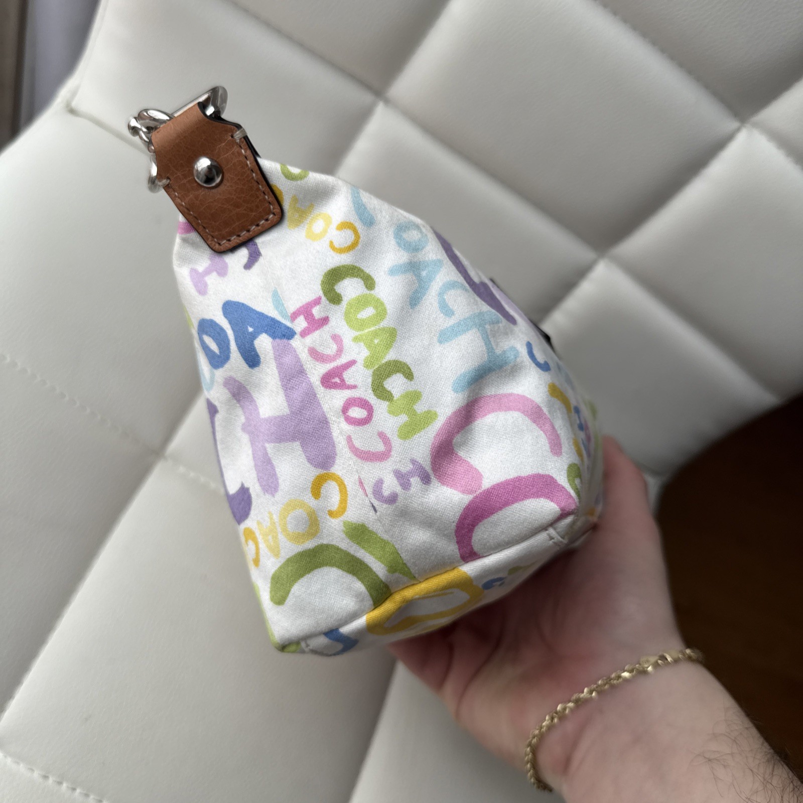 Coach Spring Hampton Scribble Graffiti Mini Hobo … - image 3