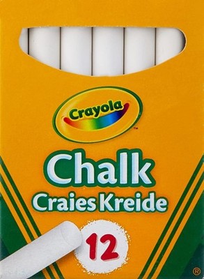 CRAYOLA Anti-Staub weiße Kreide 12 Stück (1er Pack) | Glatte Textur macht...