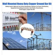 ELECTRAPICK TGB-M Copper Telecom Grounding Bar(TGB-M) Kit,- 0.24" x 3.94" x 29"