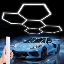 Hexagon 5000K LED Garage Lights: 25 Pack Updated 1.31-inch Wider Size,26300LM