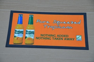 Tropicana Pure Squeezed Orange Bar Läufer Bier Tropfmatte Wetstop Neu 42,5 x 23 cm
