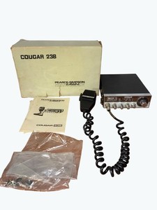 Pearce-Simpson Cougar 23B CB Radio Transceiver With Mic Power Cord Manual & Box