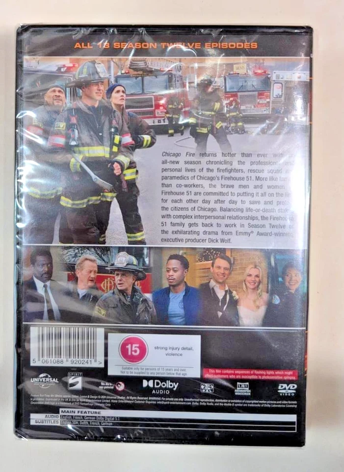 CHICAGO FIRE SEASON 12     BRAND NEW SEALED GENUINE UK DVD - Image 2 of 2