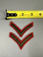 Vintage WWII US Marine Corps USMC Private Stripes Chevron Patches