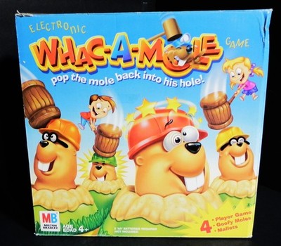 WHAC-A-Mole Electronic Game by Milton Bradley 2004 Pre-owned Tested Works