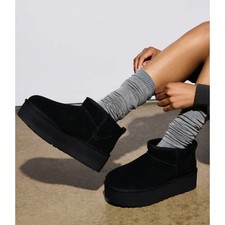 UGG Classic Ultra Mini Platform Boots Black S...