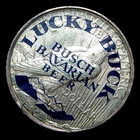 Lucky Buck Bavarian Busch BEER Before Bush Light RARE Sticker Dollar Peace KK830