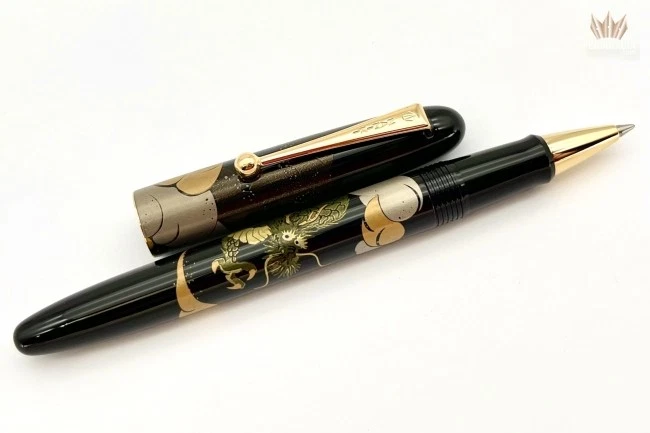 NAMIKI NIPPON ART DRAGON WITH CUMULUS WITH GOLD TRIM ROLLER BALL PEN NICE DESIGN - Picture 5 of 8