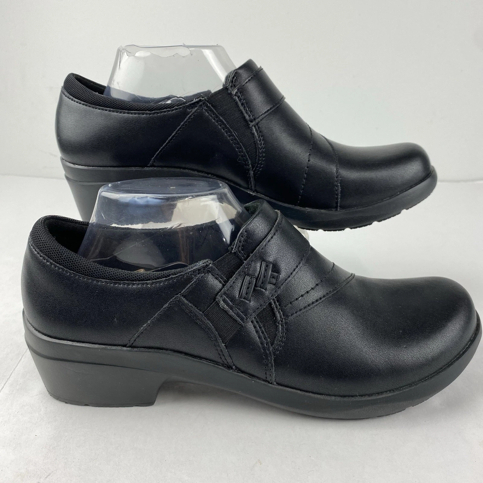 Mocassino Clarks Collection donna 10 nero pelle Angie Pearl slip on casual