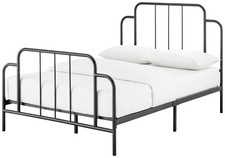 Image of JACQUES DOUBLE METAL BED FRAME - BLACK