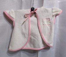 Vtg OshKosh B gosh Girl's Embroidered Hooded Terry Cover-Up Made in USA 12 mths