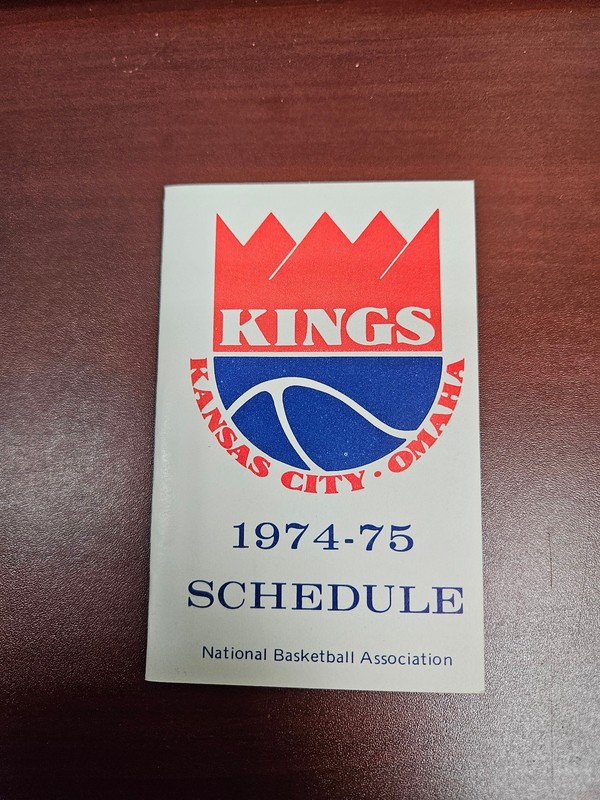 ES25 Kansas City-Omaha Kings 1974/75 NBA Basketball Pocket Schedule - BMA
