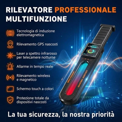 Rilevatore scanner professionale Microspie Telecamere GPS EMF WIFI Poket Touch - Immagine 1 di 4