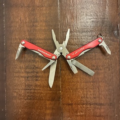 RETIRED Leatherman Squirt P4 MultiTool Pat Pending Red DISCONTINUED - Very Good