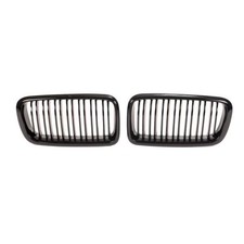 Set Doppelsteg Kühlergrill Schwarz GLANZ Performance passt für BMW 7er E38 94-02