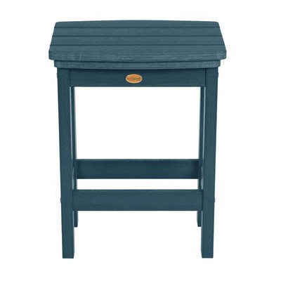 Highwood Lehigh Nantucket Blue Counter-Height Recycled Plastic Outdoor Bar Stool