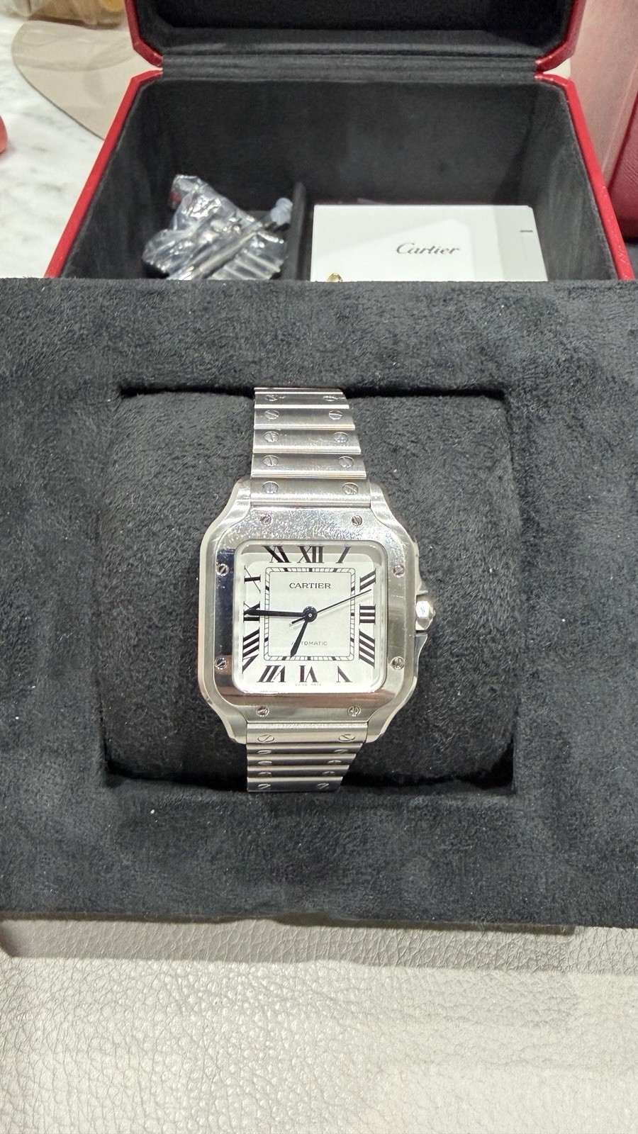 Cartier Santos White Unisex Adult Watch - WSSA0029