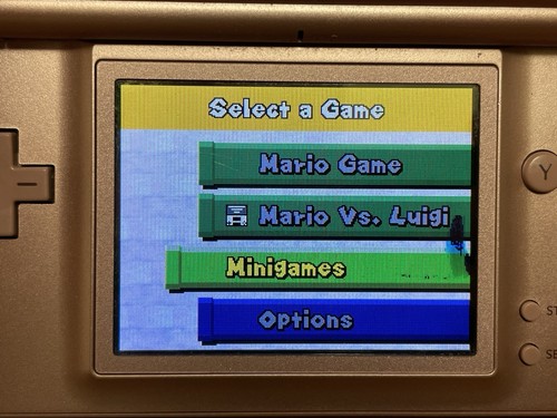 Nintendo DS Lite Nintendogs Rose Gold Pink Paw Print Console & Super Mario Bros - Picture 14 of 16