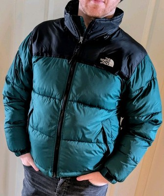 The North Face Nuptse 700 1996 Retro Daunenjacke Neuauflage  Grün S 