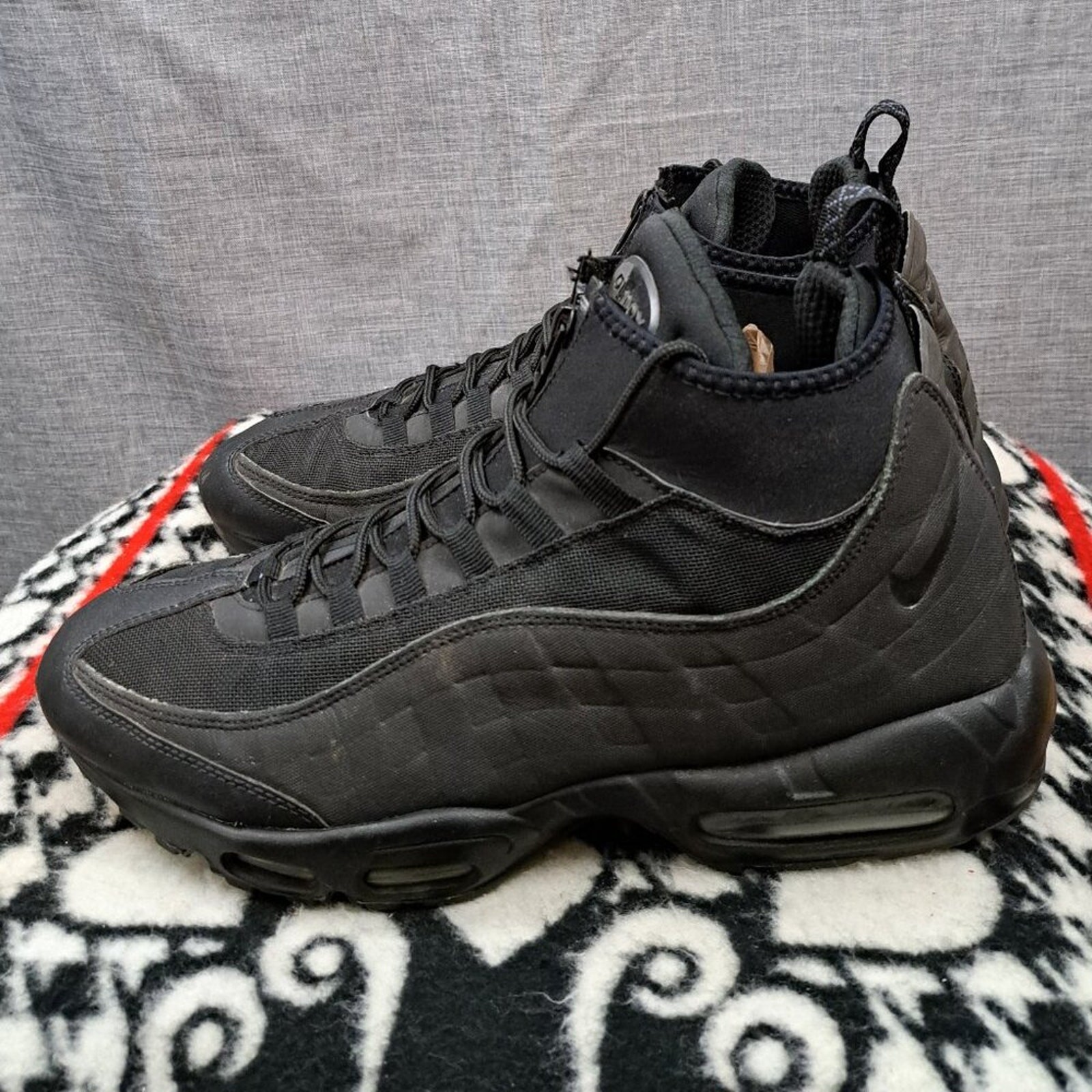 %Size 12 Nike Air Max 95 Black 2015 806809-002 Sneaker boot 
