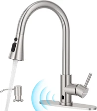 Touchless Kitchen Faucet with Pull-Down Sprayer, Kitchen Sink Faucet Brushed Nic
