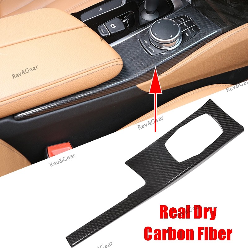 Real Carbon Fiber  Console Multimedia Panel Trim Cover for BMW 5 Series G30 18+