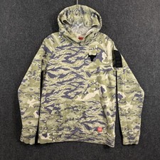 Under Armour Project Rock Hoodie Boys Green Digital Camo Freedom Fleece Pullover