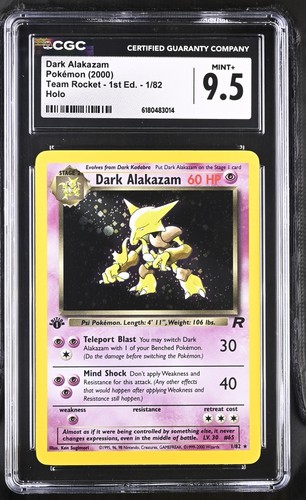 Dark Alakazam (1st Edition) graded CGC 9.5 for sale on eBay