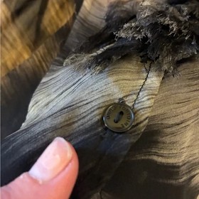 Anne Fontaine Women&rsquo;s Blouse Ruffle Silk Corset Back Fairy Goth Medieval Size 0