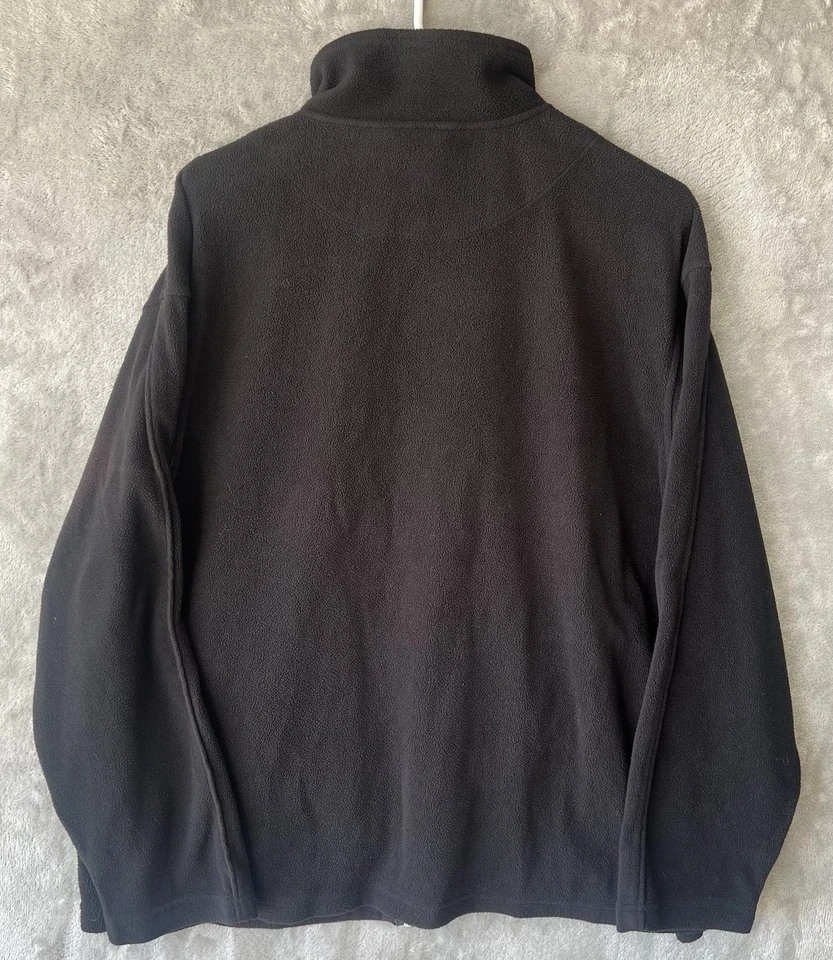 Chaqueta polar Featherlite para hombre L cremallera completa cuello falso cremallera bolsillos logotipo negra Foto 2 de 4
