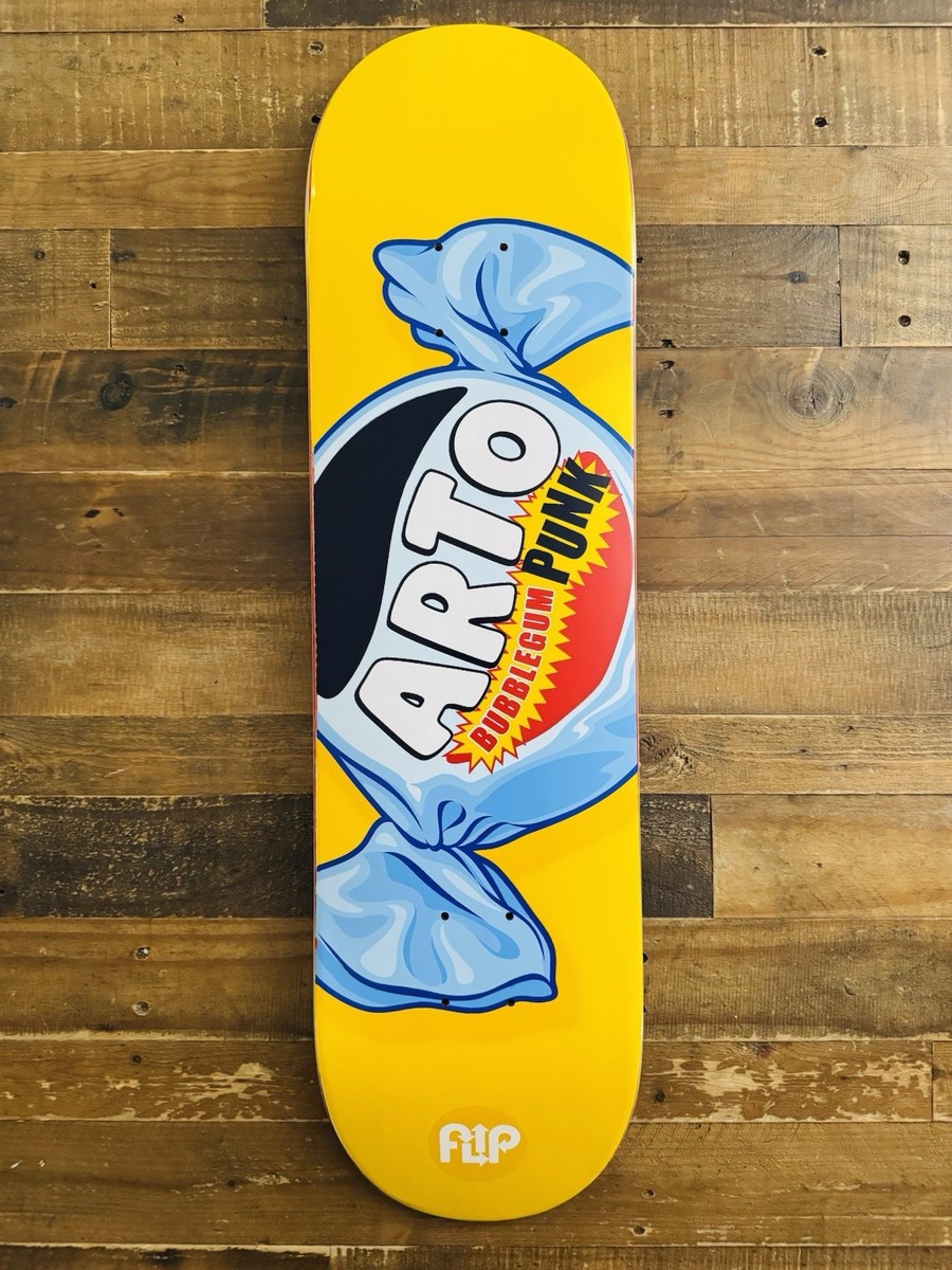 RARE FLIP Arto Saari Bubblegum Punk Skateboard deck Hand Screened